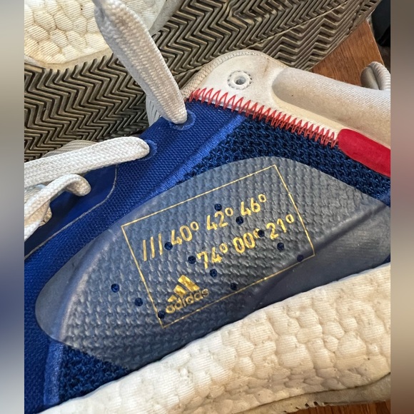 Adidas Blue and White Sneakers with Red Accents - Picture 6 of 6